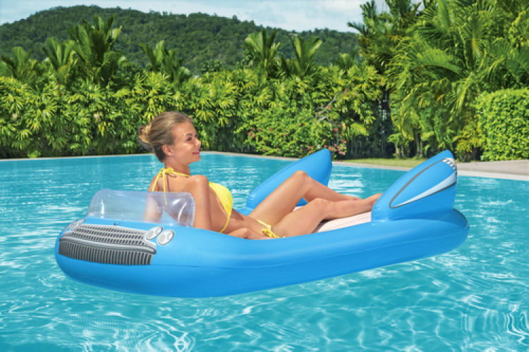 Bestway Pool- och badmadrass, Blå Klassisk Cabriolet 180x94cm Bestway Pool- och badmadrass, Blå Klassisk Cabriolet 180x94cm