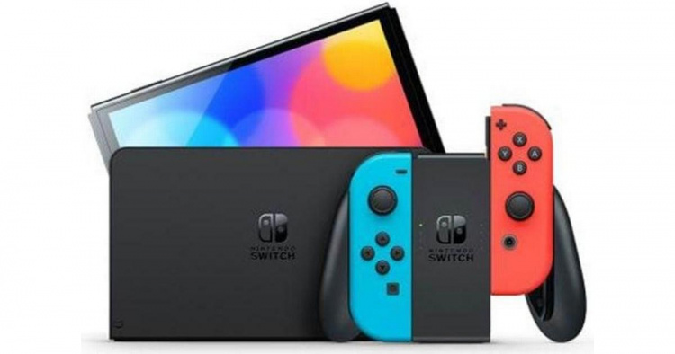 Nintendo Switch OLED - Röd/Blå