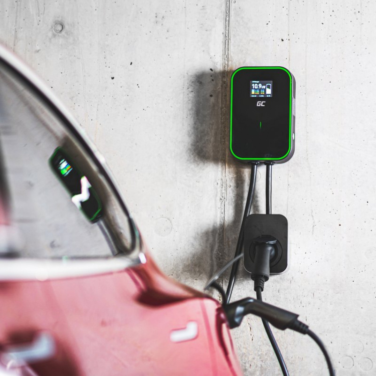 Green Cell Laddbox / Elbilsladdare med Typ 2-uttag, 22kW