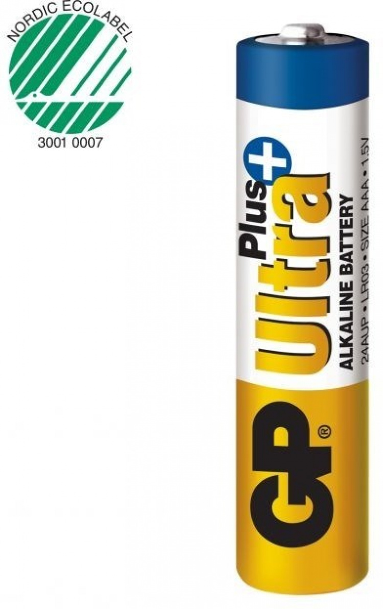 GP Ultra Plus Alkaline AAA batteri, 24AUP/LR03, 4-pack