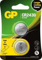 GP Knappcell CR2430 litiumbatteri 2-pack