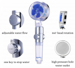 Herzberg Turbo Duschhuvud, Mattblå