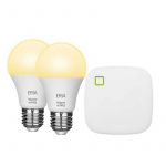 ADUROSMART Kit Lampa E27 Varmvit Dimbar Zigbee 2-pack