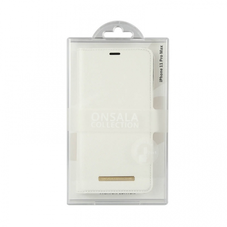 Onsala Mobilfodral Saffiano White - iPhone 11 Pro Max Onsala Mobilfodral Saffiano White - iPhone 11 Pro Max