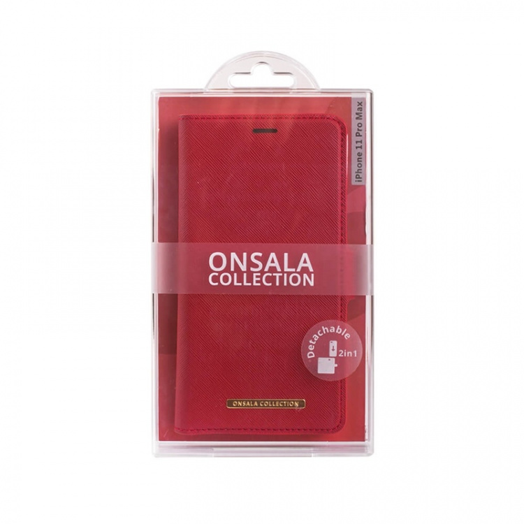 Onsala Mobilfodral Saffiano Red - iPhone 11 Pro Max