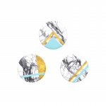 PopSockets White Marble Glam Avtagbara MINI Grip 3pack