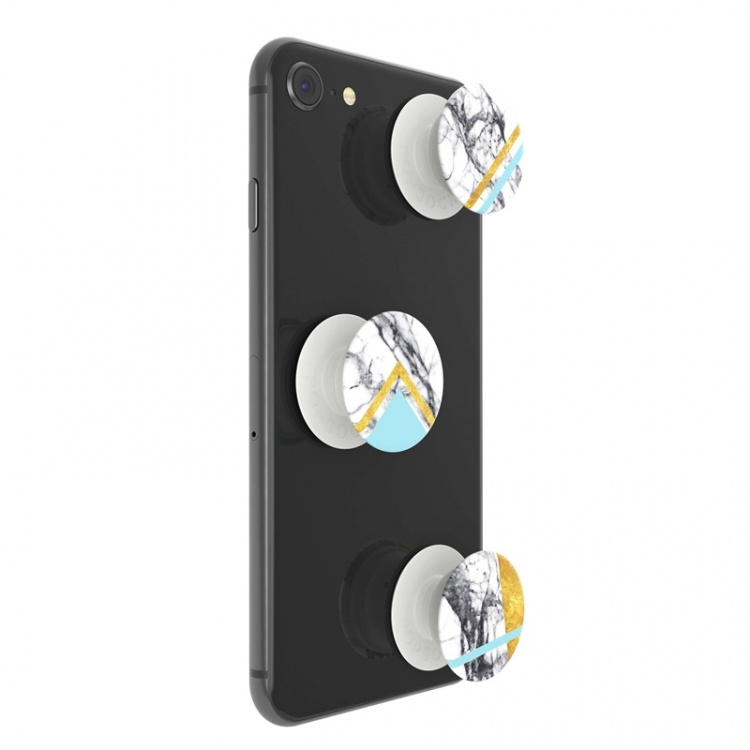 PopSockets White Marble Glam Avtagbara MINI Grip 3pack