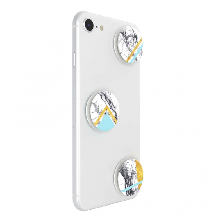 PopSockets White Marble Glam Avtagbara MINI Grip 3pack