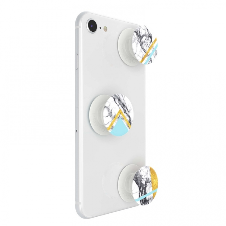 PopSockets White Marble Glam Avtagbara MINI Grip 3pack