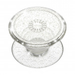 Popsockets Clear Glitter Silver Avtagbart Grip Med Ställfunktion
