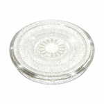 Popsockets Clear Glitter Silver Avtagbart Grip Med Ställfunktion