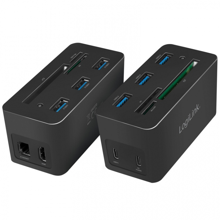 LogiLink PC-/Mac-dockningsstation HDMI, USB, USB-C 60W PD LogiLink PC-/Mac-dockningsstation HDMI, USB, USB-C 60W PD