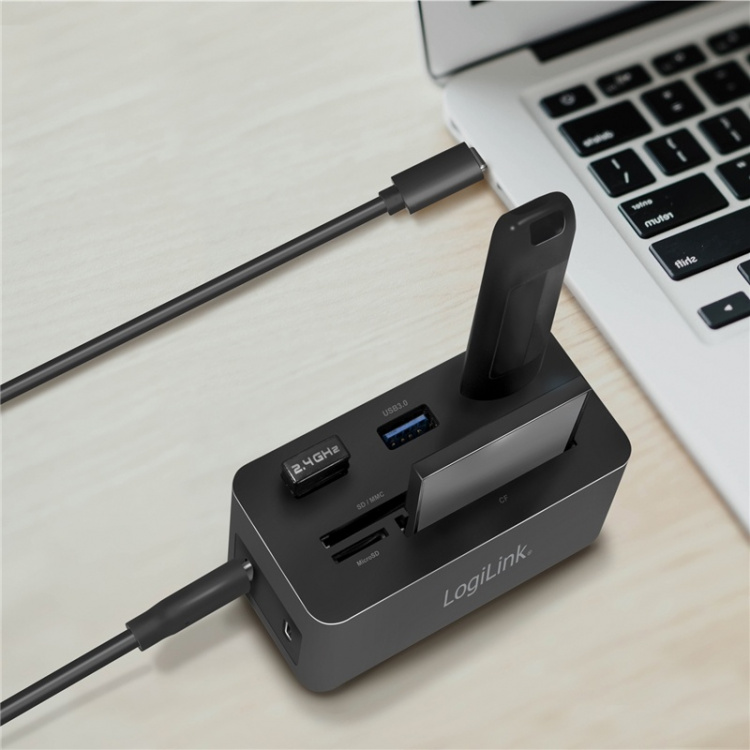 LogiLink PC-/Mac-dockningsstation HDMI, USB, USB-C 60W PD LogiLink PC-/Mac-dockningsstation HDMI, USB, USB-C 60W PD