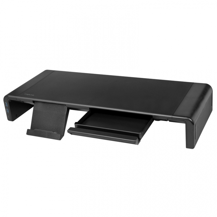 LogiLink Monitorställ 63 cm med USB-hub 3-port