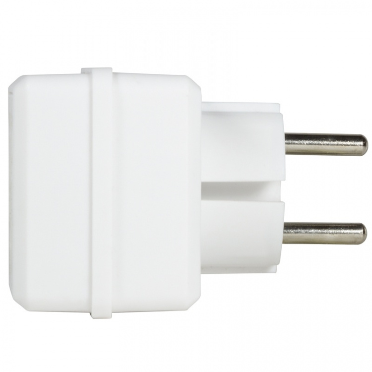 LogiLink Grenuttag med 4st Euro-uttag Vit