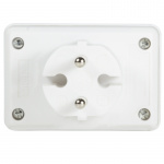 LogiLink Grenuttag med 4st Euro-uttag Vit