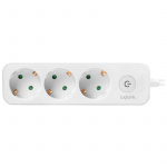 LogiLink Grenuttag 3-vägs med brytare 1,5m Vit