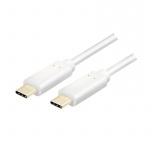 LogiLink USB-C - USB-C-kabel USB 3.2 Gen2x1 60W 1m Vit LogiLink USB-C - USB-C-kabel USB 3.2 Gen2x1 60W 1m Vit