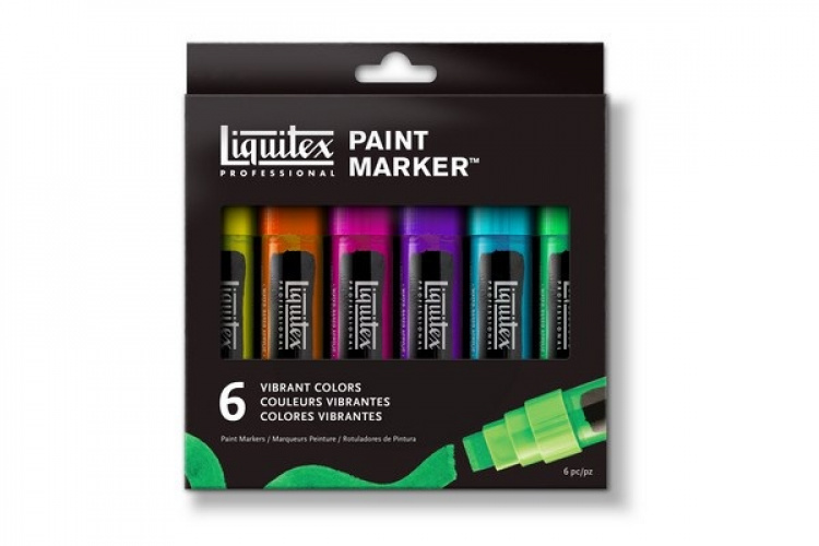 Liquitex Akrylmarkör Wide Vibrant 6st