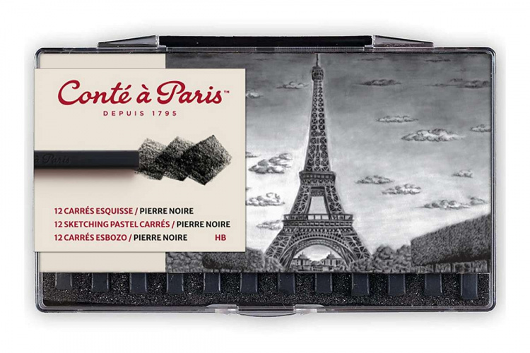 Conté à Paris Pastellkritor HB, Svart