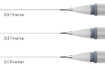 Winsor Fineliner Cool Grey 3st 0.1, 0.3, 0.5mm
