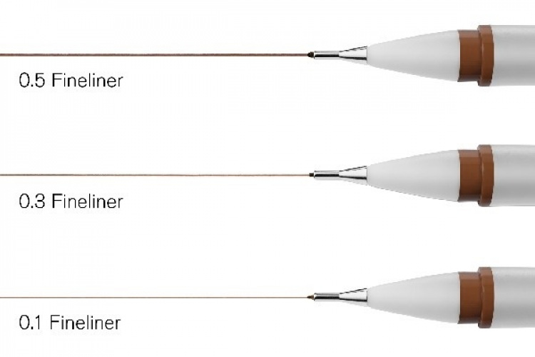 Winsor Fineliner Sepia 3st 0.1, 0.3, 0.5mm Winsor Fineliner Sepia 3st 0.1, 0.3, 0.5mm
