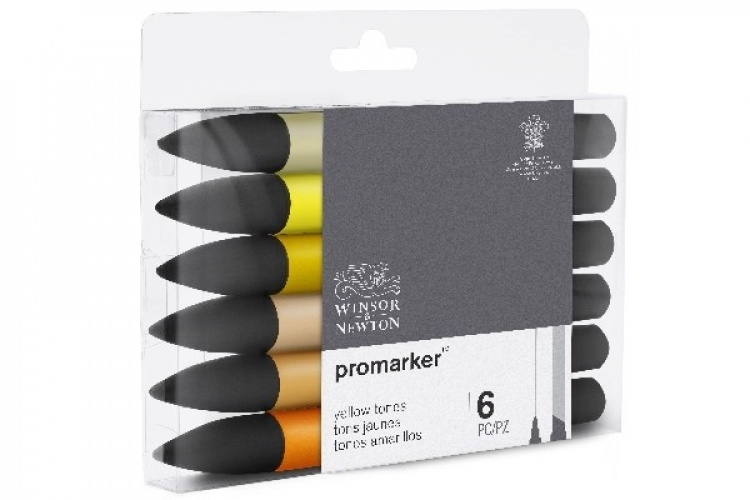 Winsor Promarker 6st, Yellow tones Winsor Promarker 6st, Yellow tones