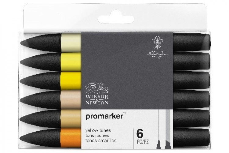 Winsor Promarker 6st, Yellow tones Winsor Promarker 6st, Yellow tones