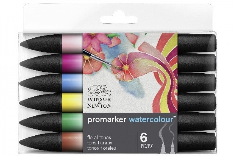 Winsor WaterColour Marker 6-pack, Floral tones set Winsor WaterColour Marker 6-pack, Floral tones set
