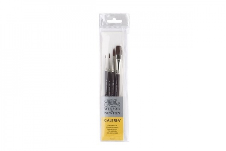 Galeria Penslar med kort handtag, 4-Pack