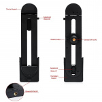 Gear Tablethållare Foto för Stativ Svart Med infästning för 1/4