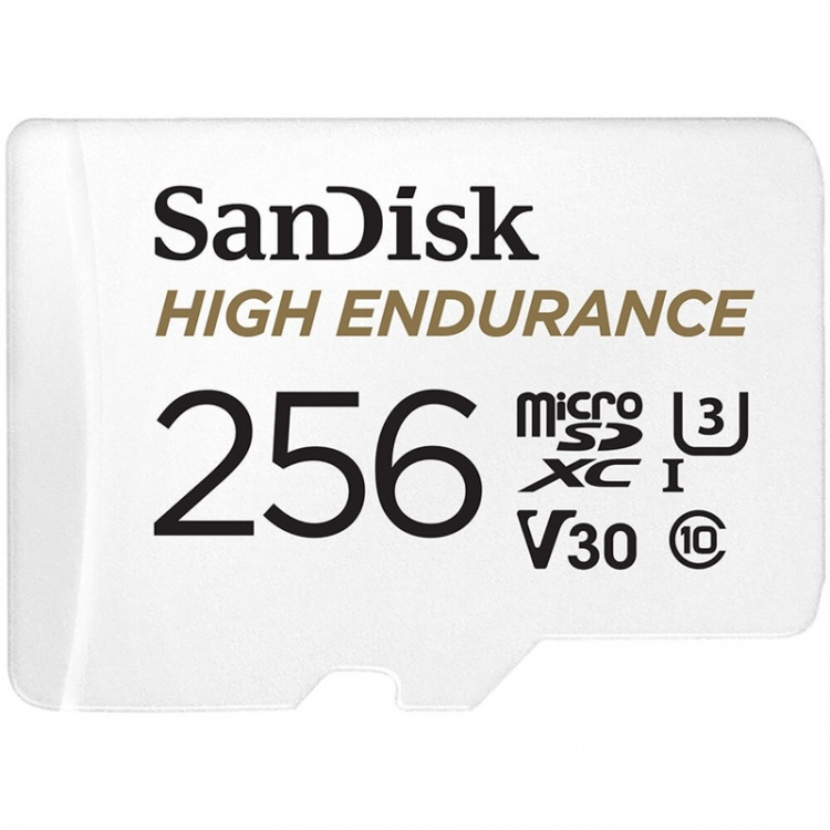SANDISK Minneskort MicroSDXC 256GB High Endurance med adap SANDISK Minneskort MicroSDXC 256GB High Endurance med adap