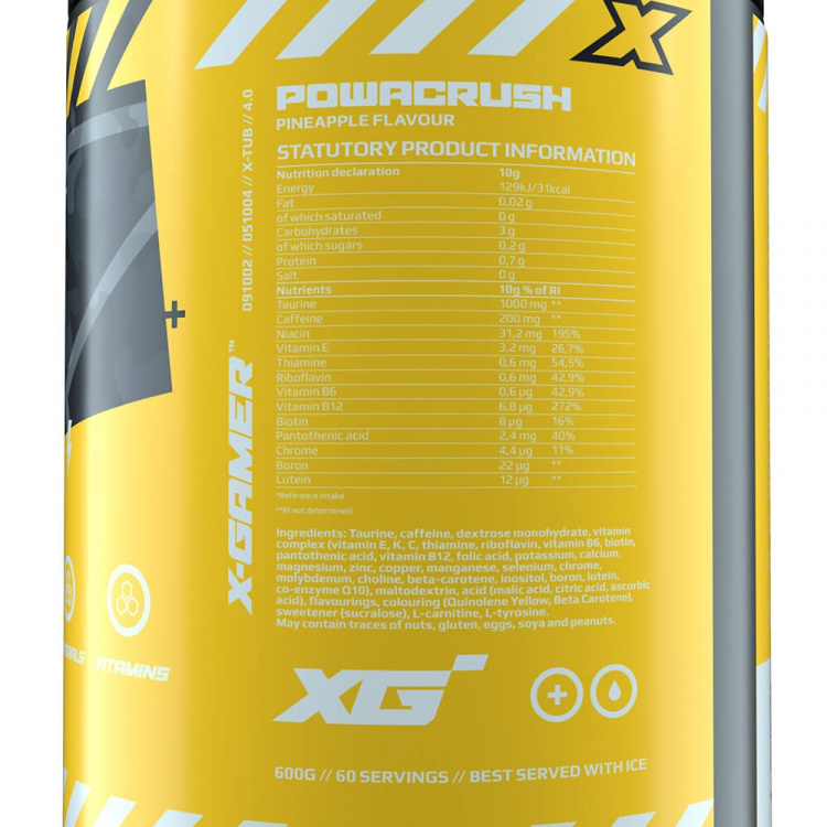 X-GAMER X-Tubz Powacrush 600g