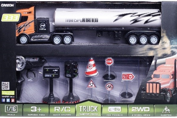 Crazon radiostyrd lastbil med oljetank, skala 1:16, 2,4GHz Crazon radiostyrd lastbil med oljetank, skala 1:16, 2,4GHz