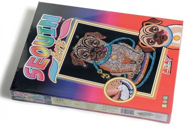 Sequin Art Lily Pug 25x34cm