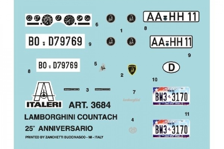 Italeri 1:24 LAMBORGHINI COUNTACH 25th Anniversary