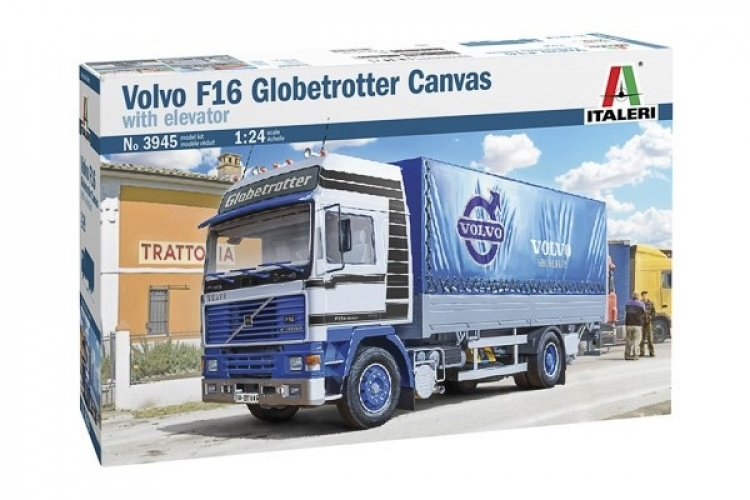 Italeri 1:24 Volvo F16 Globetrotter Canvas with elevator
