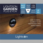 LightsOn Aries 4 lampor 10lm Ø3,5cm Svart