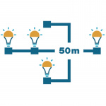 LightsOn Aries 4 lampor 10lm Ø3,5cm Svart