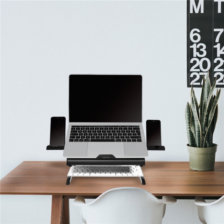 LogiLink Hopfällbart Laptopställ och höjdjusterbart Sv LogiLink Hopfällbart Laptopställ och höjdjusterbart Sv