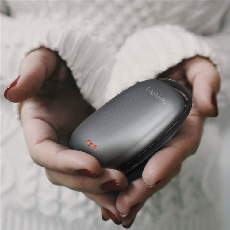 LogiLink PowerBank med handvärmare 4000mAh Svart