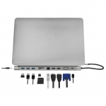 LogiLink USB-C-docka 11-i-1 HDMI/VGA/RJ45/USB-C 100W LogiLink USB-C-docka 11-i-1 HDMI/VGA/RJ45/USB-C 100W