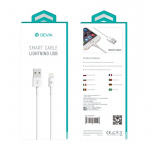 Devia Smart, Lightningkabel (2,1A), 1m, Vit Devia Smart, Lightningkabel (2,1A), 1m, Vit