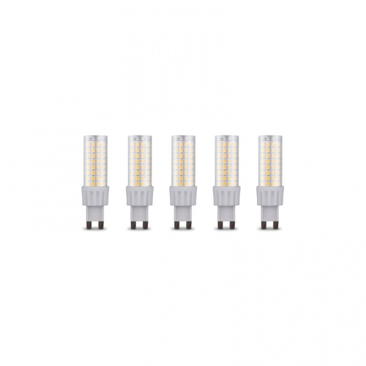 LED-lampa, G9, 8W, 230V, 4500K, 5-pack, Vit neutral