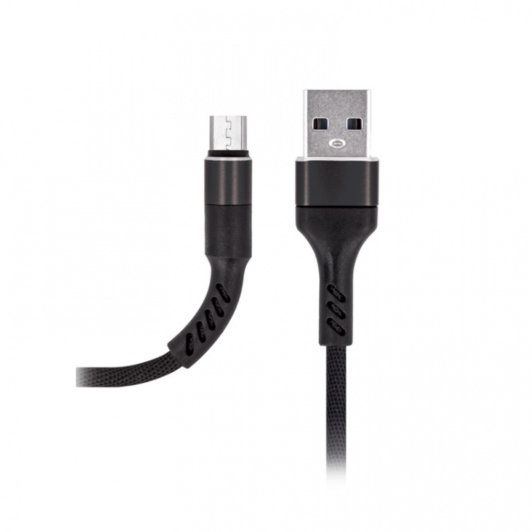 MXUC-01 microUSB-Kabel (2A) Fast Charge, Svart