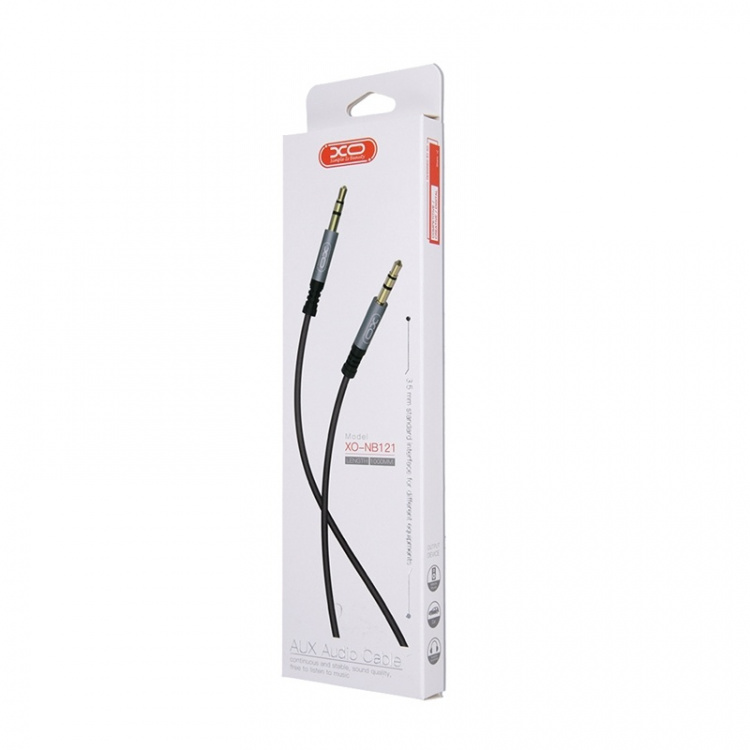 XO NB121 3,5 mm - 3,5 mm Audio-Kabel (mini-jack) 1m, Svart