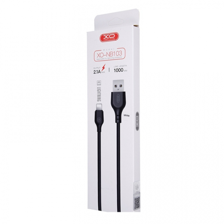 XO NB103 USB - Lightning-Kabel (2,1A) 1m, Vit XO NB103 USB - Lightning-Kabel (2,1A) 1m, Vit