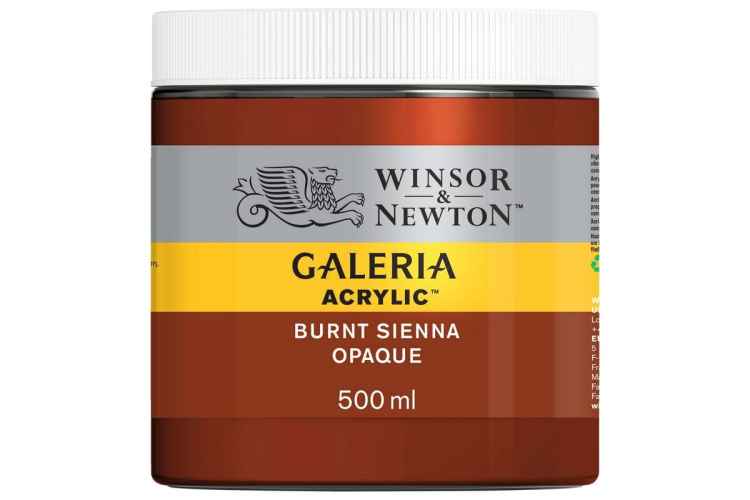 Winsor Newton Galeria Acrylic 500Ml Burnt Sienna Opaque 077