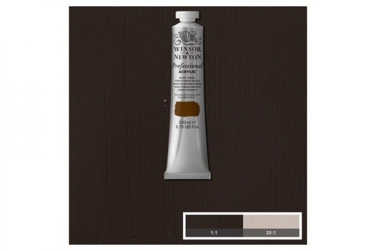 Prof Acrylic 200ML BURNT UMBER 076