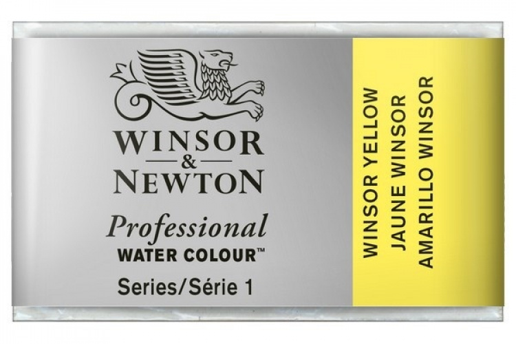 Prof Water Colour Pan/W Winsor Yellow 730